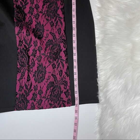 Enfocus Petite Bodycon Dress Black and Magenta 8P - Picture 10 of 12